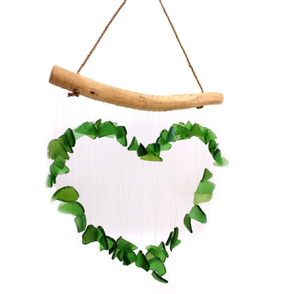 Green Heart Love Chime – Handmade Wind Chime