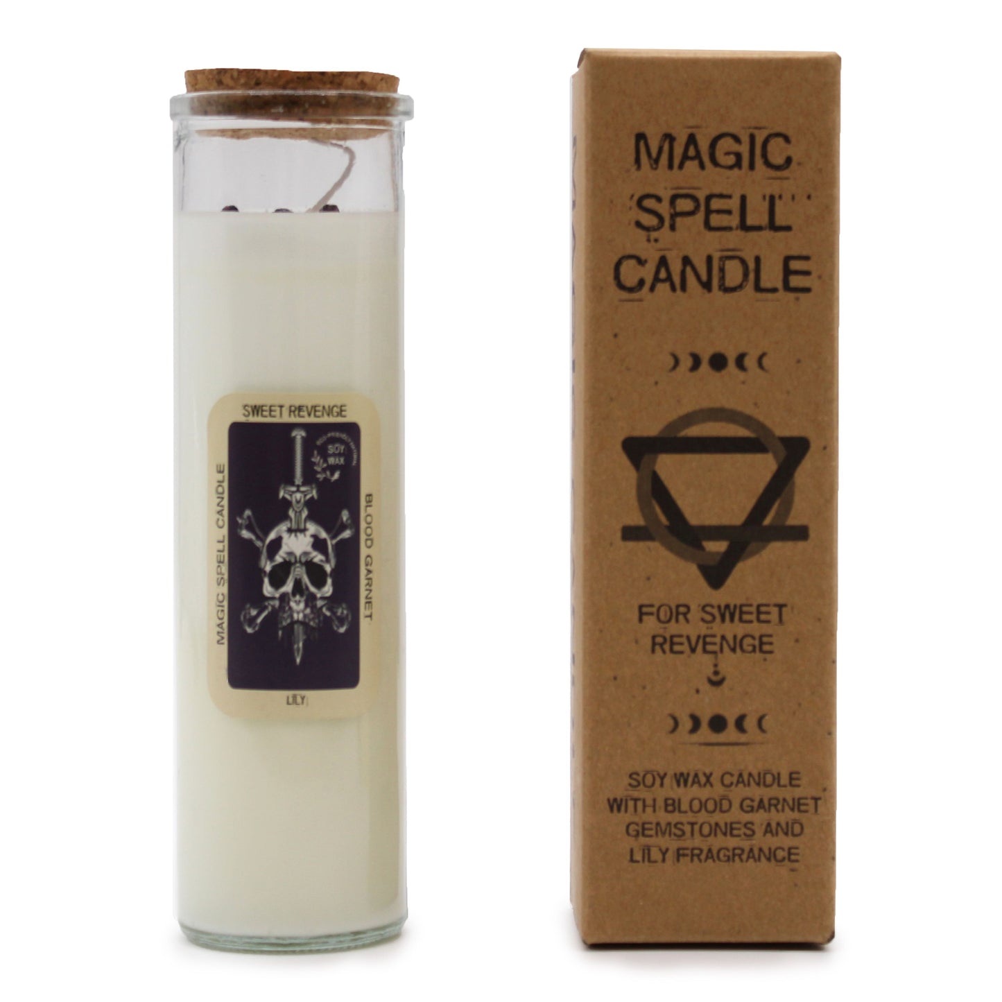 Magic Spell Candle – Sweet Revenge | Blood Garnet & Lily