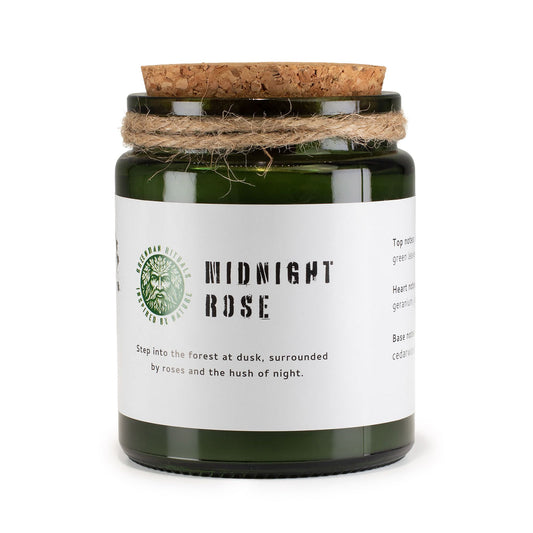 Greenman Rituals Woodwick Soy Candle – Midnight Rose