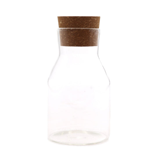 Clear Glass Jar with Cork Lid - 15cm