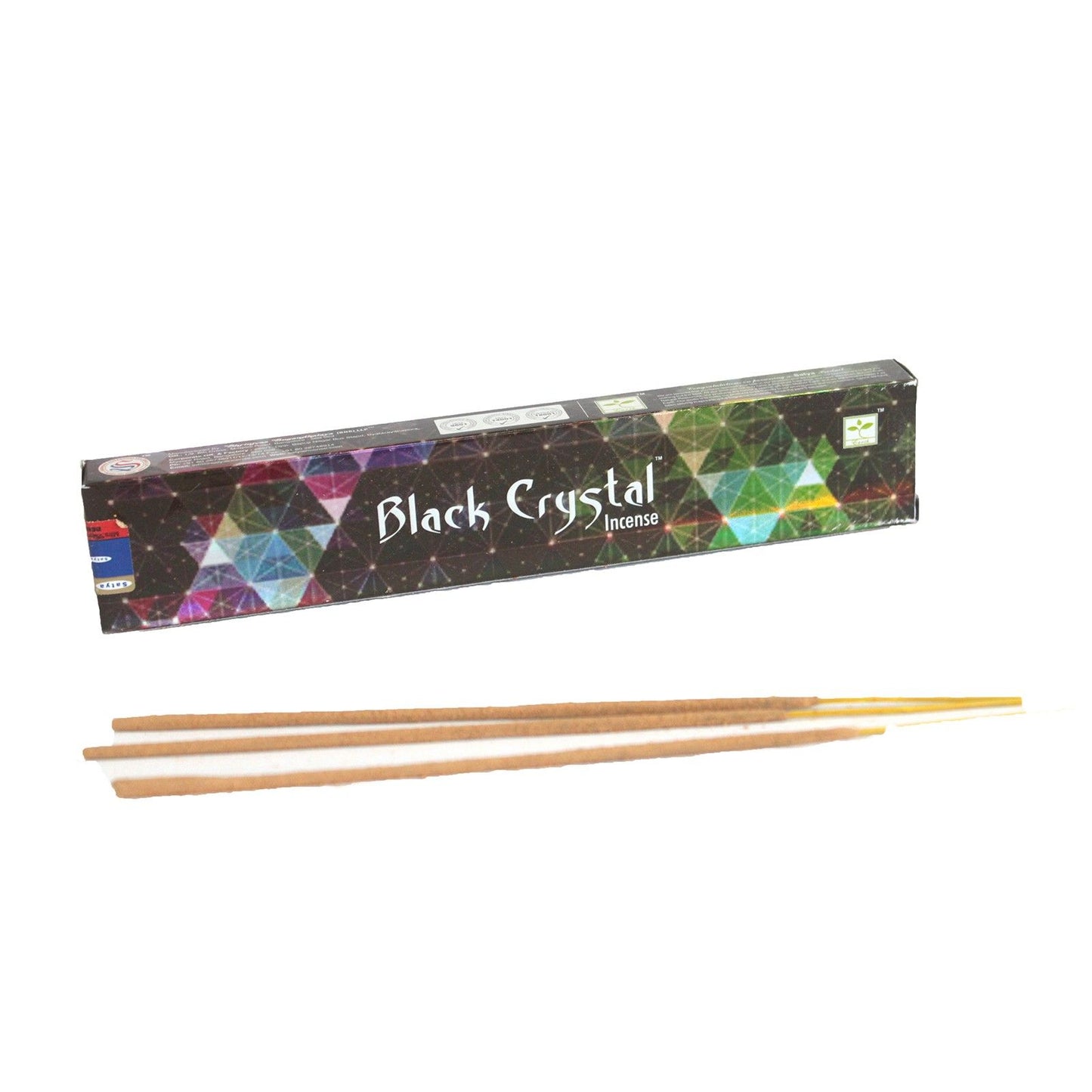 Satya Black Crystal Incense Sticks 15g – Mysterious & Exotic Masala Blend | Hand-Rolled India