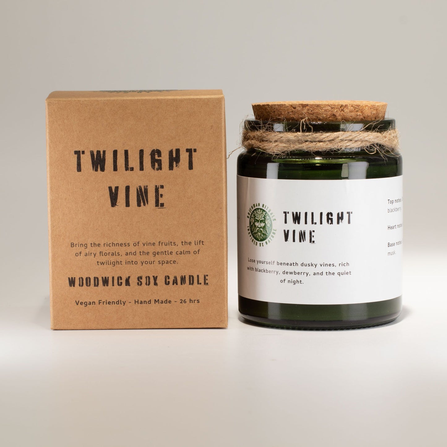 Greenman Rituals Woodwick Soy Candle – Twilight Vine