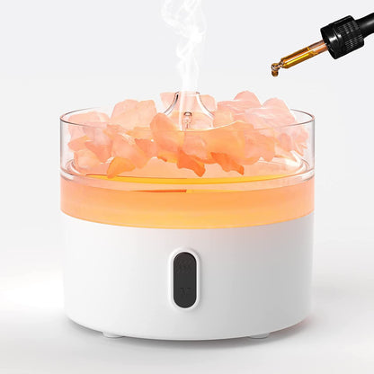 Himalayan Salt Aroma Diffuser & 12-Piece Essential Oil Bundle