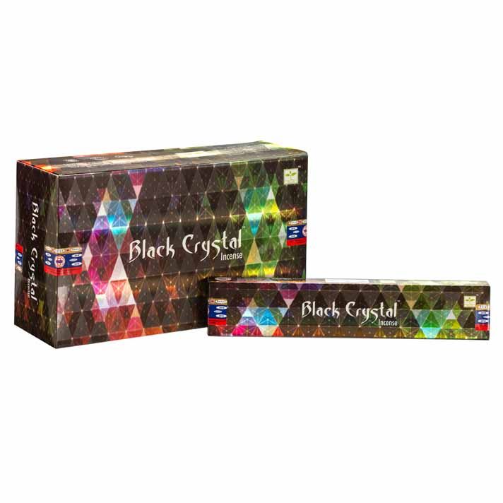 Satya Black Crystal Incense Sticks 15g – Mysterious & Exotic Masala Blend | Hand-Rolled India