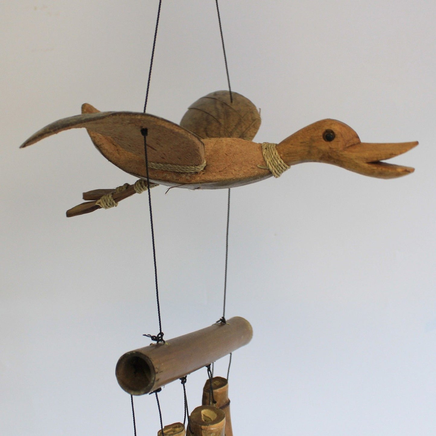 Coconut Duck Wind Chimes – Handmade Natural Garden Decoration