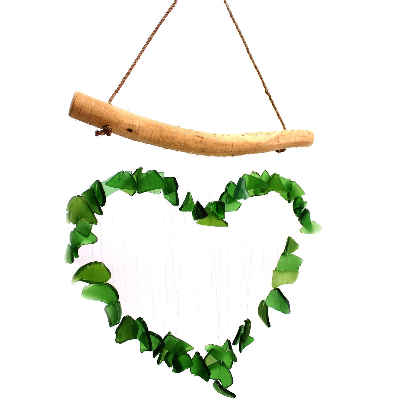 Green Heart Love Chime – Handmade Wind Chime