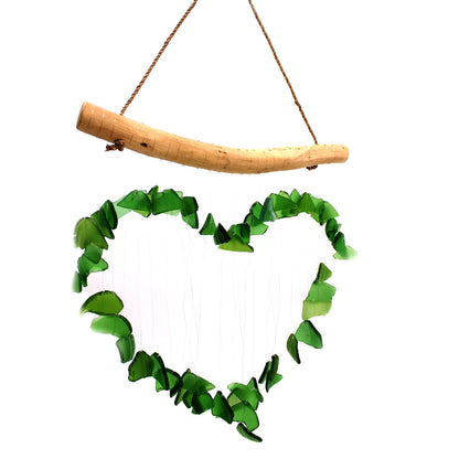Green Heart Love Chime – Handmade Wind Chime