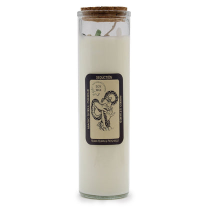 Magic Spell Candle – Seduction | Mixed Gemstones, Ylang Ylang & Patchouli