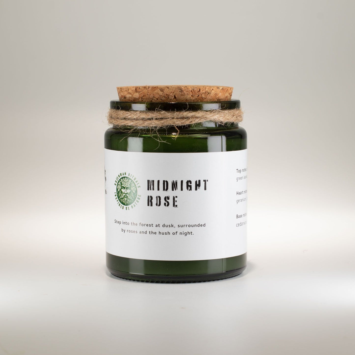 Greenman Rituals Woodwick Soy Candle – Midnight Rose