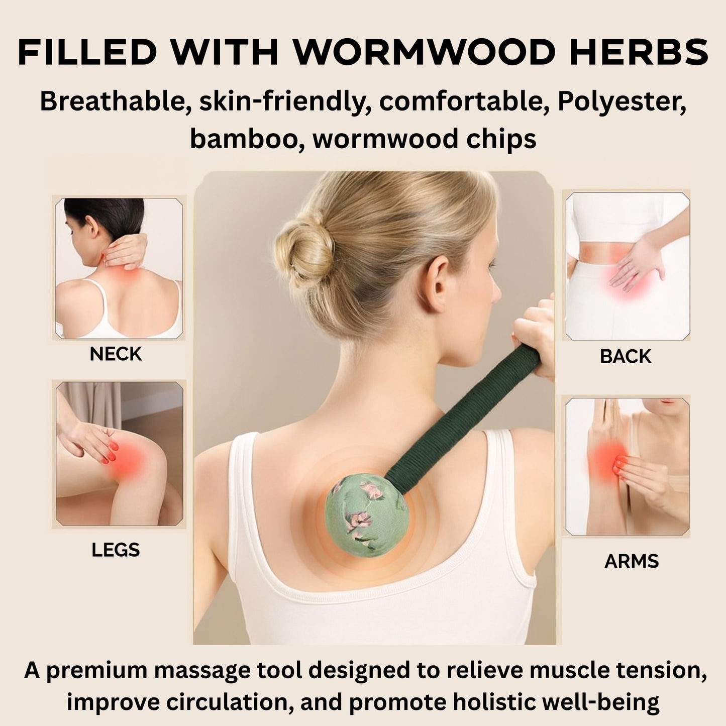 Wormwood Massage Hammer - Red