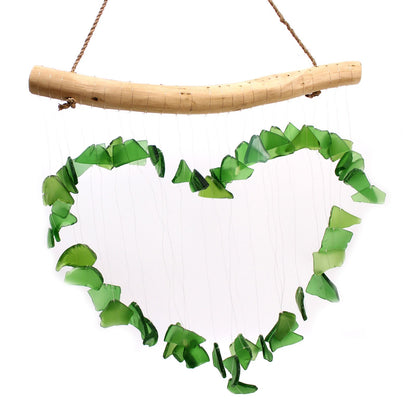 Green Heart Love Chime – Handmade Wind Chime