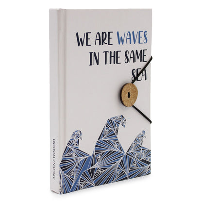 Small Notebook with Strap – Waves in the Same Sea