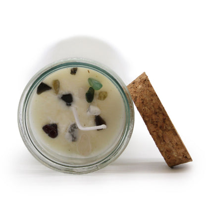 Magic Spell Candle – Seduction | Mixed Gemstones, Ylang Ylang & Patchouli