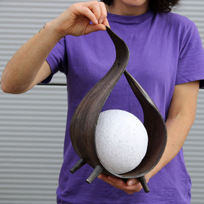 Natural Coconut Lamp – Chocolate Wrapover Twist