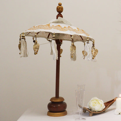 Bali Home Décor Parasol – Canvas | Gold Decor | 40cm