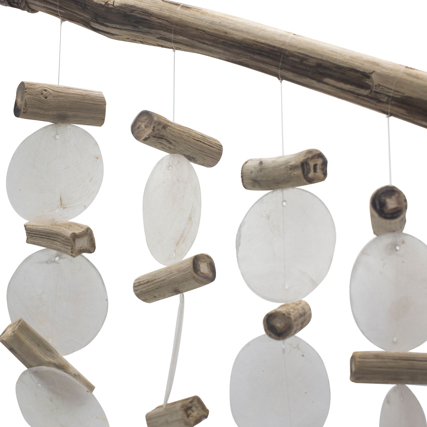Pearl Effect Driftwood Chime – Handmade Capiz Shell & Driftwood