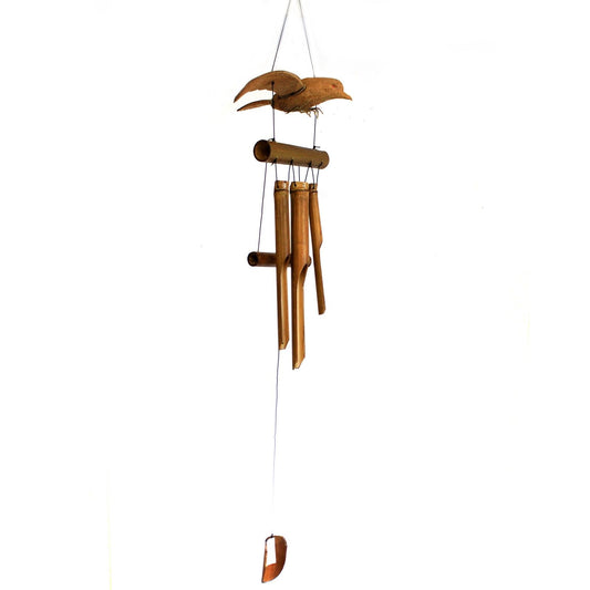 Coconut Blackbird Wind Chimes – Handmade Natural Garden Decoration