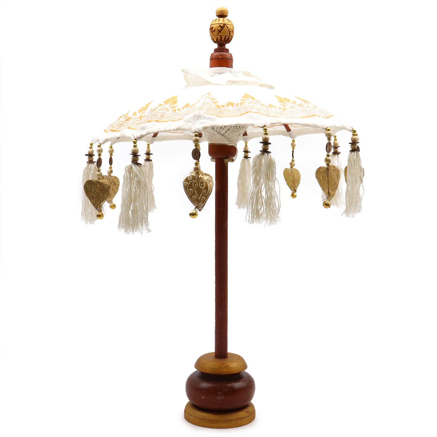 Bali Home Décor Parasol – Canvas | Gold Decor | 40cm