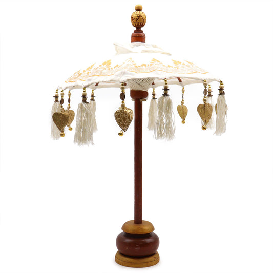Bali Home Décor Parasol – Canvas | Gold Decor | 40cm