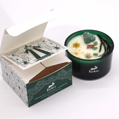 Hop Hare Crystal Magic Flower Candle – The Magician | Jade & Enchanted Mint