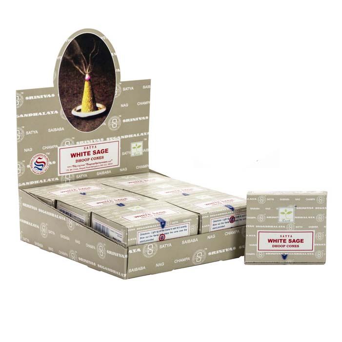 White Sage Dhoop Cones – Cleansing & Purifying Incense | Sacred Smudge Alternative