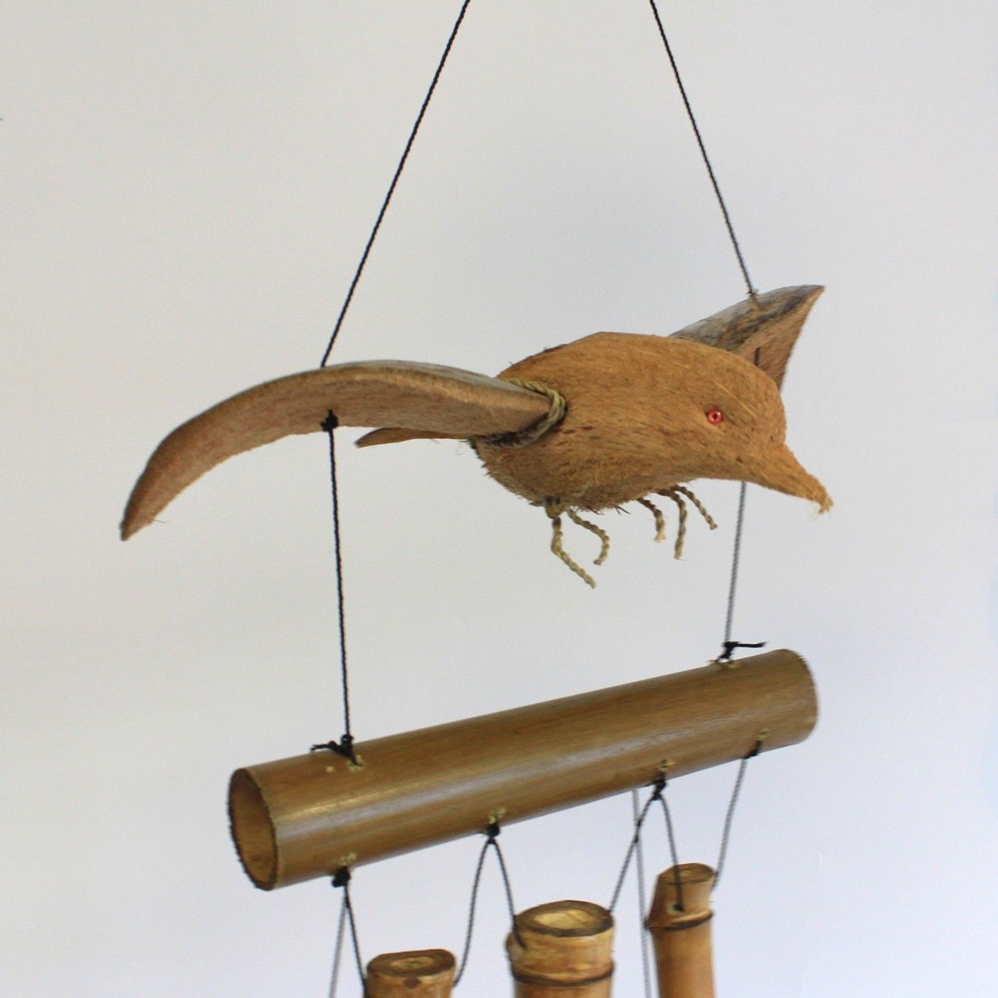 Coconut Blackbird Wind Chimes – Handmade Natural Garden Decoration