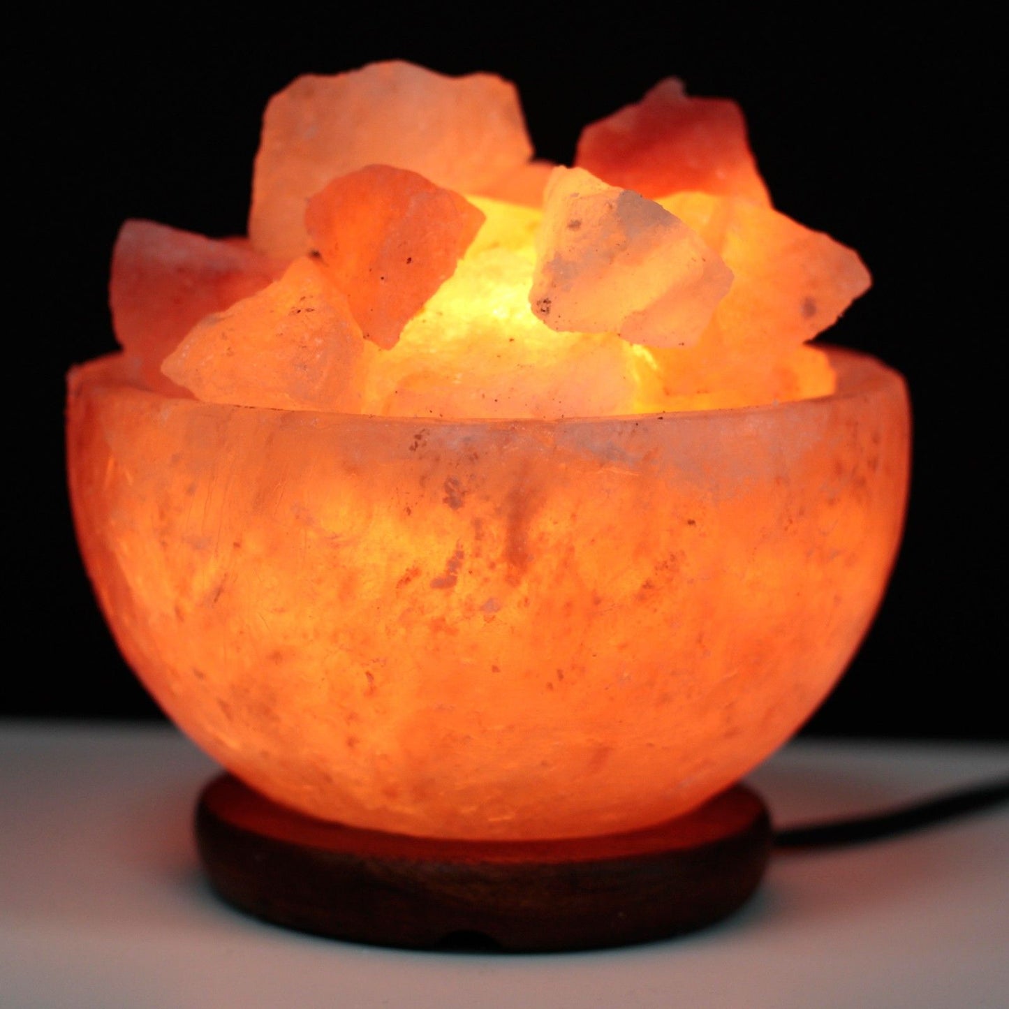 Himalayan Salt Fire Bowl with Salt Chunks – 15cm x 9cm