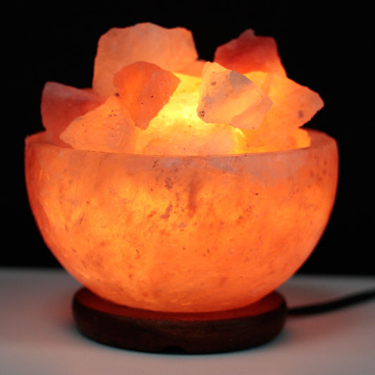 Himalayan Salt Fire Bowl with Salt Chunks – 15cm x 9cm