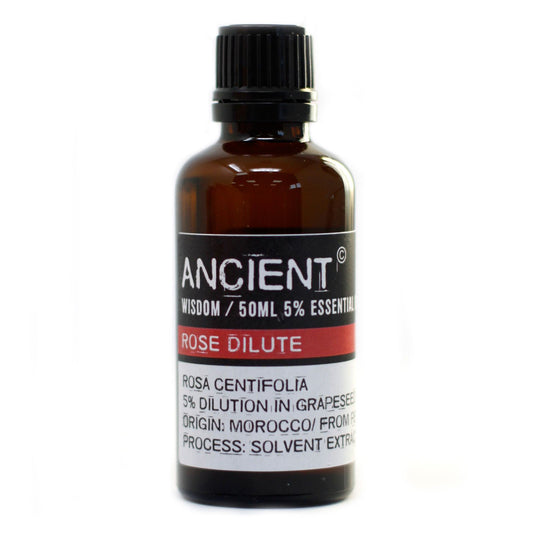 50ml Rose Essential Oil (Dilute) – Rosa Centifolia | 5% in Grapeseed Oil | Morocco