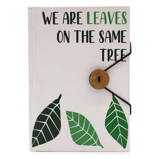 Small Notebook with Strap – Leaves on the Same Tree