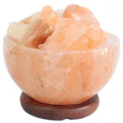 Himalayan Salt Fire Bowl with Salt Chunks – 15cm x 9cm