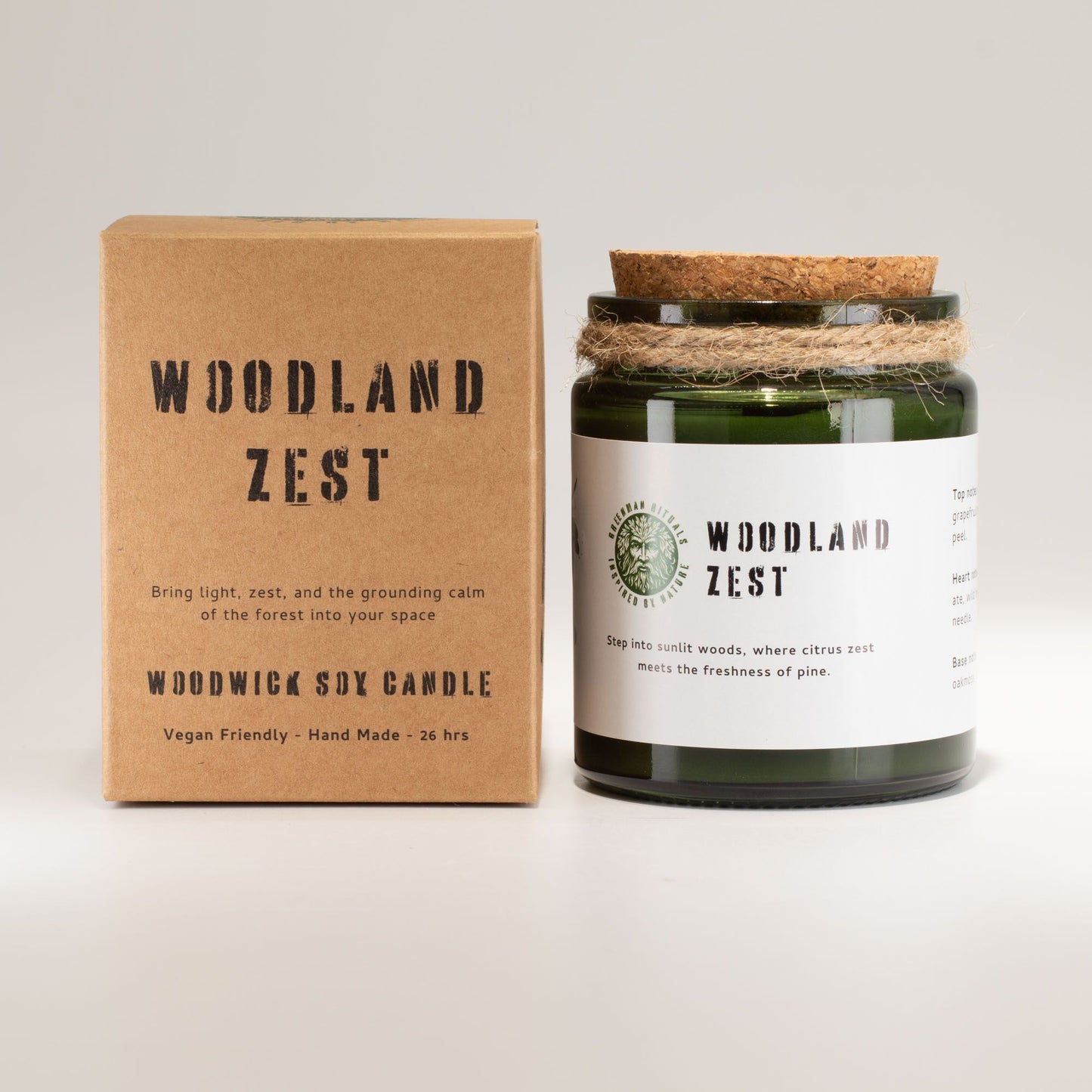 Greenman Rituals Woodwick Soy Candle – Woodland Zest