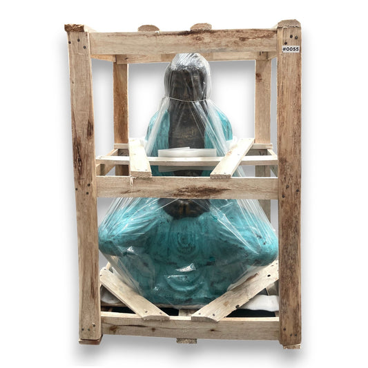 Large Turquoise & Stone Thai Buddha Statue – 0.96m