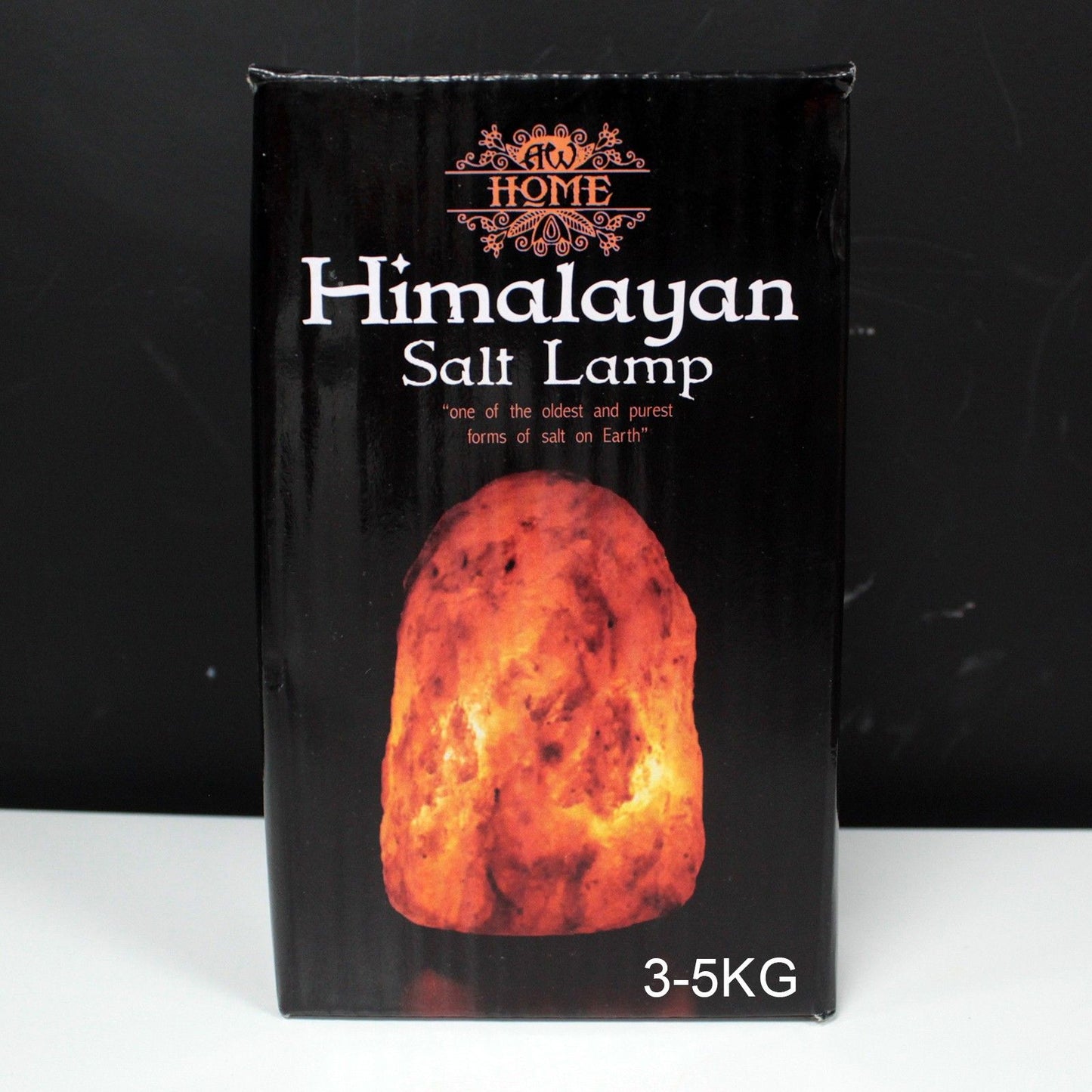 Natural Himalayan Salt Lamp with Wooden Base – 3–5kg