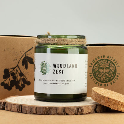 Greenman Rituals Woodwick Soy Candle – Woodland Zest