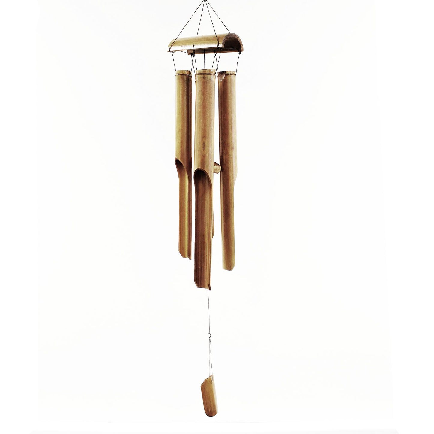 4 Large Tube Bamboo Wind Chime – Natural Finish | Warm Resonant Garden Chime