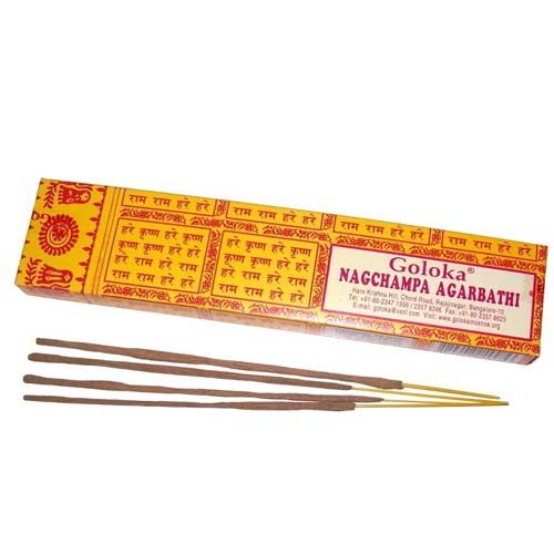 Goloka Nag Champa Incense Sticks 16g – 16 Sticks | Traditional Indian Masala Blend