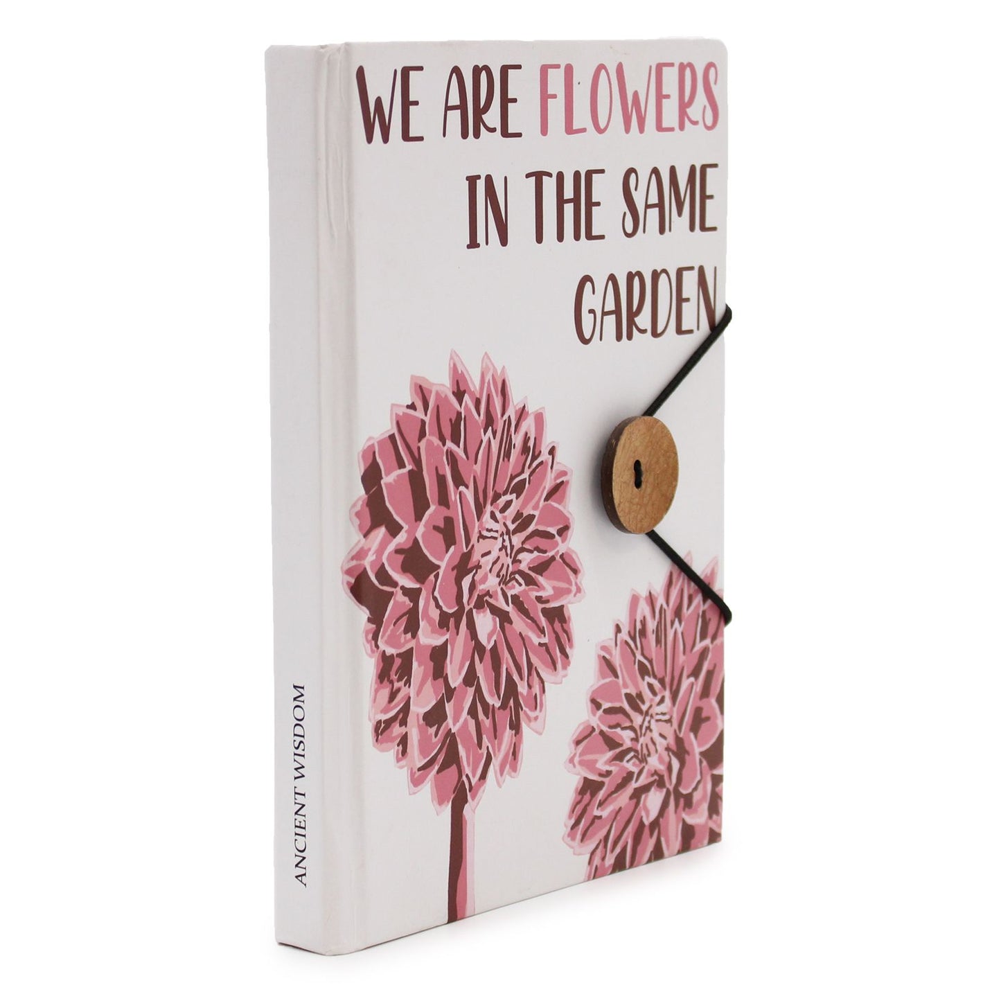 Small Notebook with Strap – We Are Flowers in the Same Garden