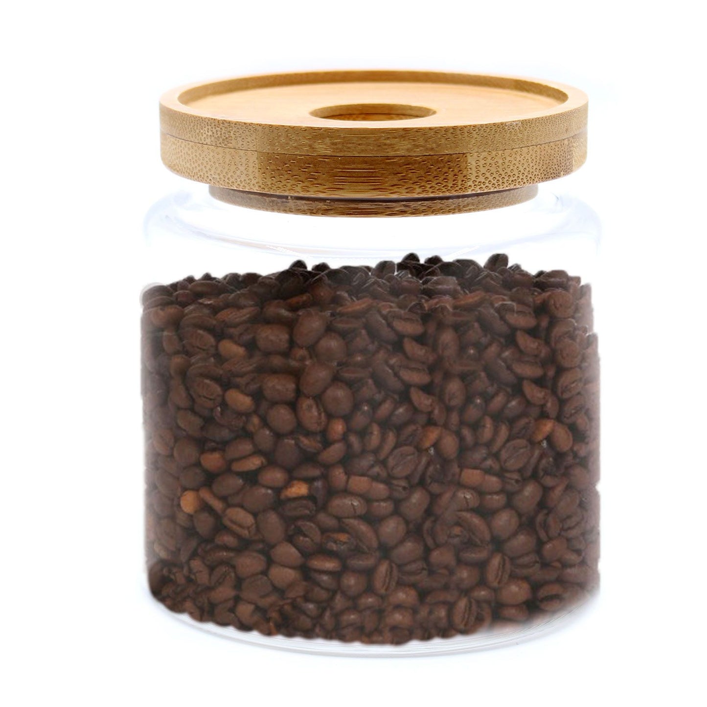 Clear Glass Jar with Bamboo Lid - 10cm