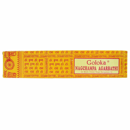 Goloka Nag Champa Incense Sticks 16g – 16 Sticks | Traditional Indian Masala Blend
