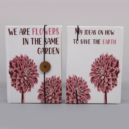 Small Notebook with Strap – We Are Flowers in the Same Garden