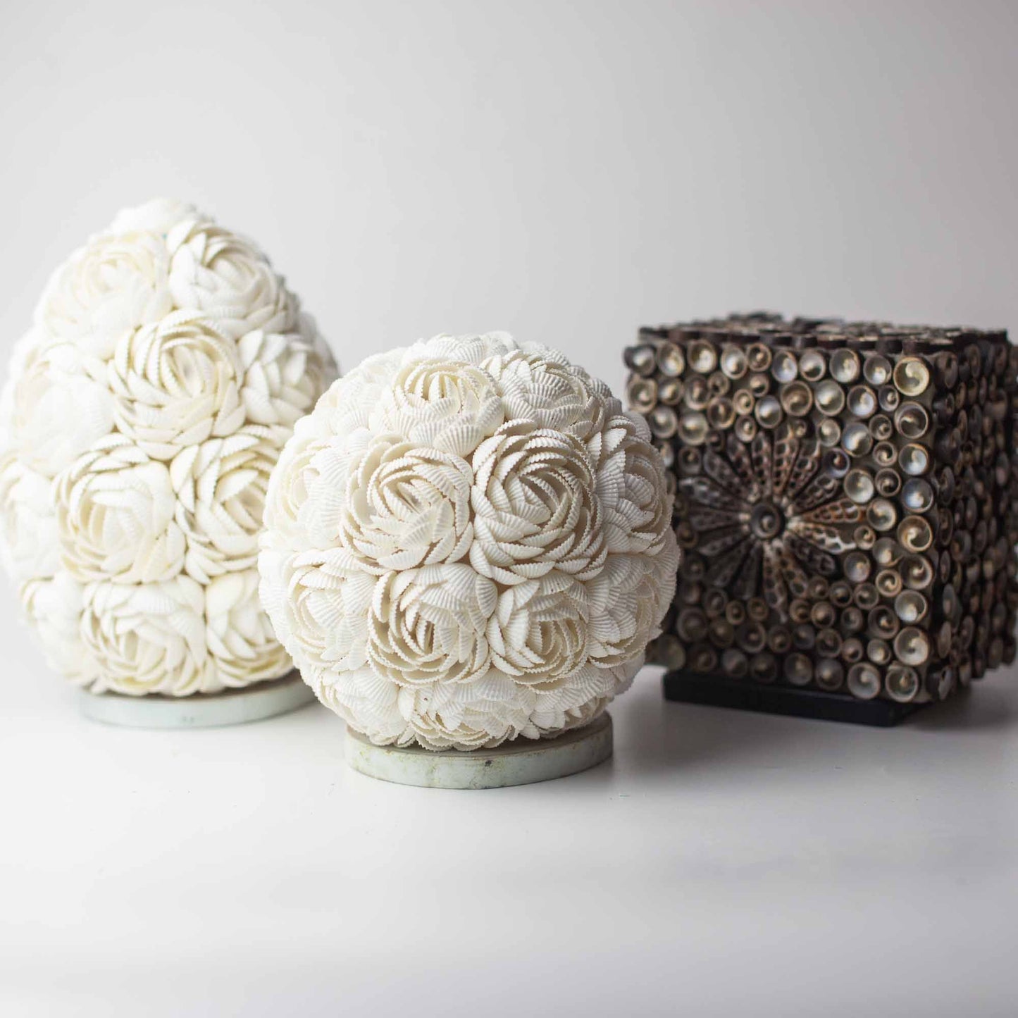 Boho Sea Shell Lamp – Rose Oval | 15cm