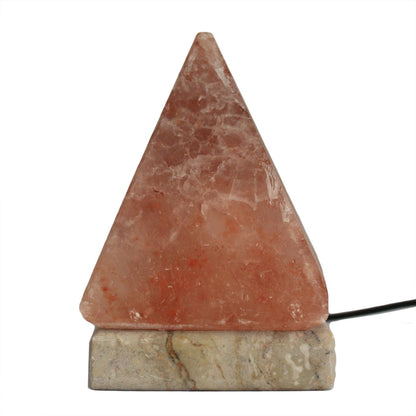 USB Himalayan Salt Lamp – Pyramid | 9cm | Random Colour Selection