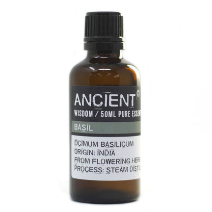 50ml Basil Essential Oil – Ocimum Basilicum | Steam Distilled India