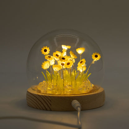 Floral Glow Garden Dome – 20 Sunflowers | LED & USB Powered