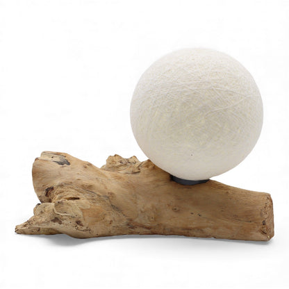 DriftGlow Lamp – Cotton Luna Ivory Shade