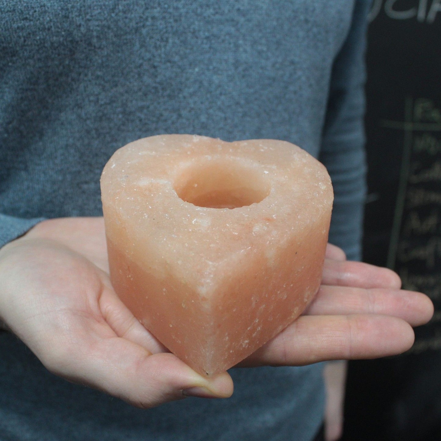 Himalayan Salt Candle Holder – Heart | 600–800g