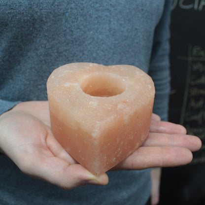 Himalayan Salt Candle Holder – Heart | 600–800g