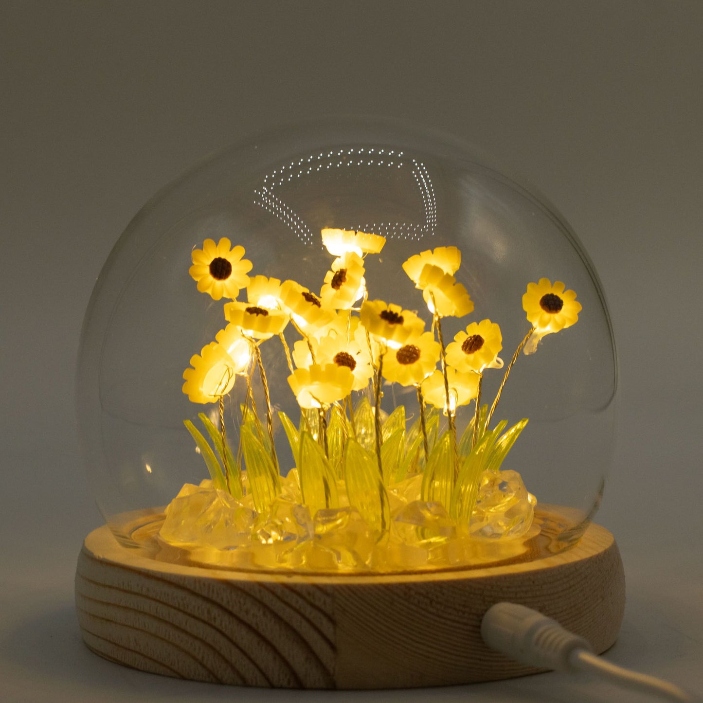 Floral Glow Garden Dome – 20 Sunflowers | LED & USB Powered
