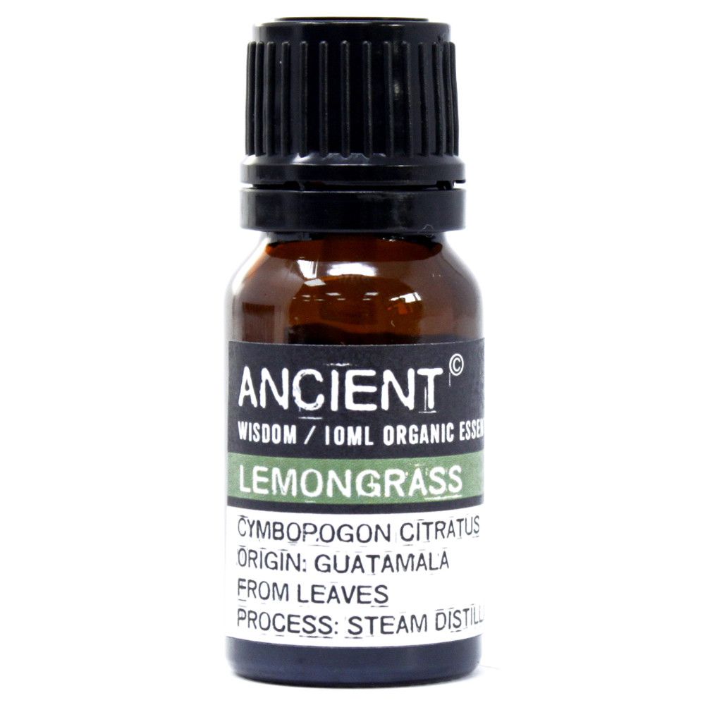 Lemongrass Organic Essential Oil 10ml – Cymbopogon Citratus | Steam Distilled Guatemala